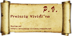 Preiszig Viviána névjegykártya